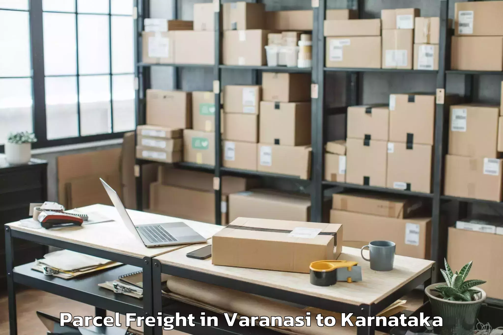 Easy Varanasi to Holalkere Rural Parcel Freight Booking